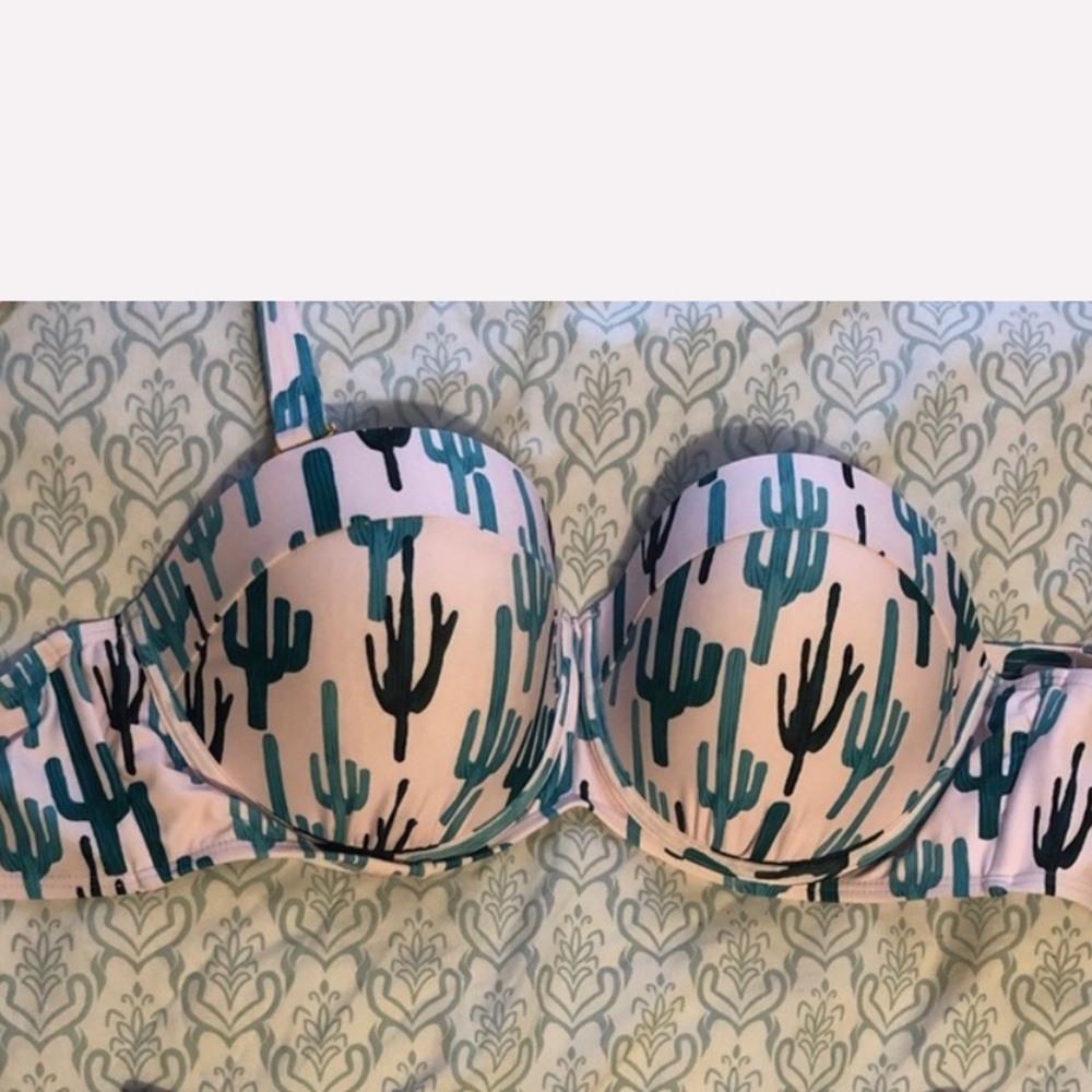Swimsuits For All Cactus Bikini Top - Pink and Teal